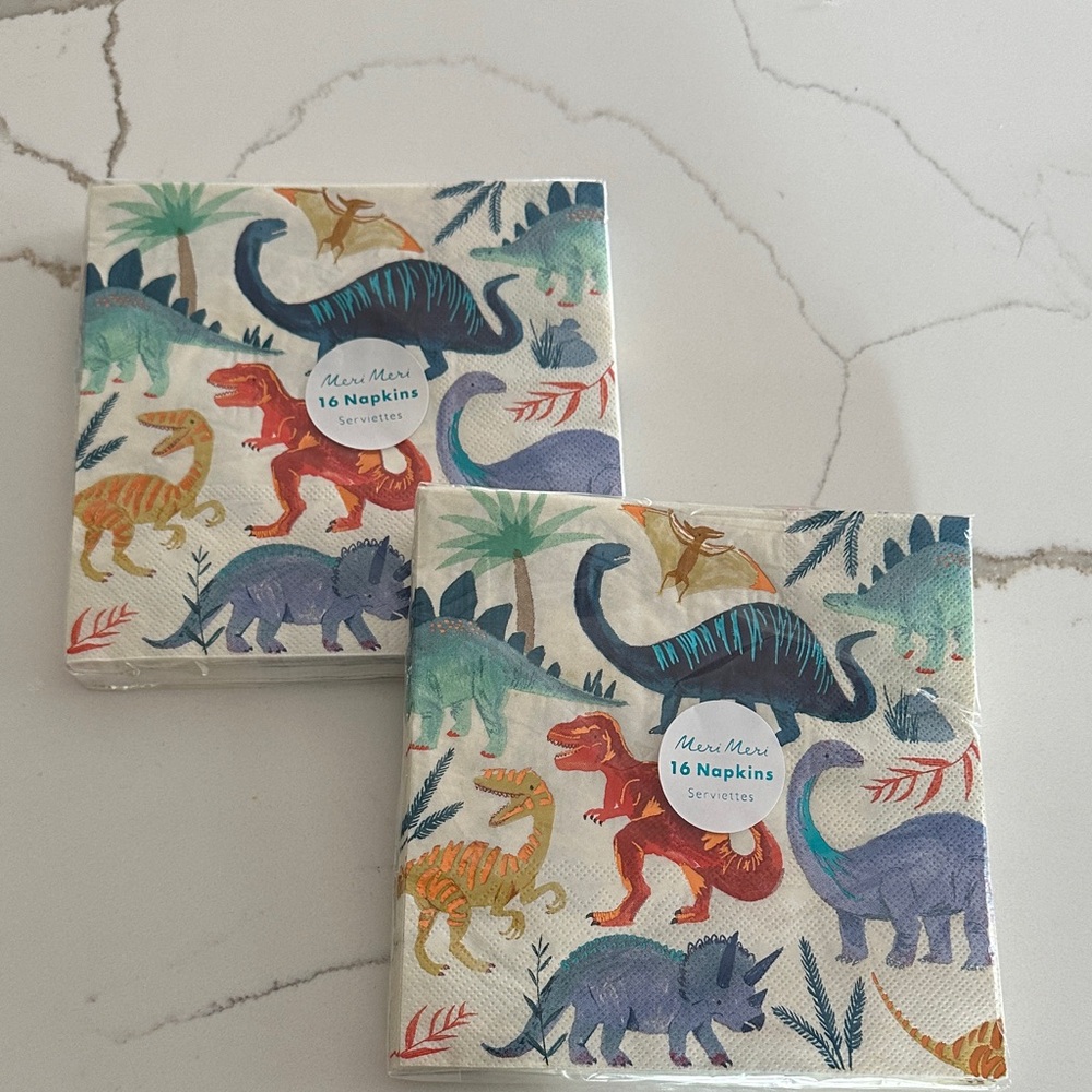 Meri Meri Dinosaur Party Napkins - Multicolor